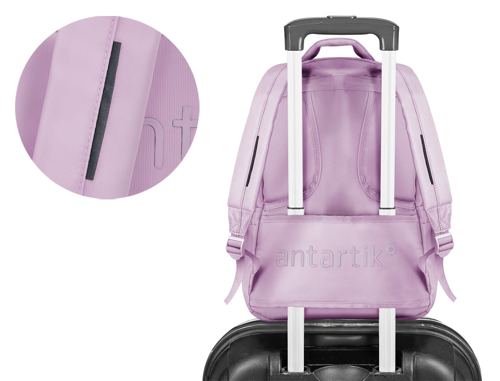 MOCHILA ANTARTIK MULTIBOLSO 19L COMPARTIMENTO PARA PORTATIL E TABLET COR ROXO 450X160X300 MM