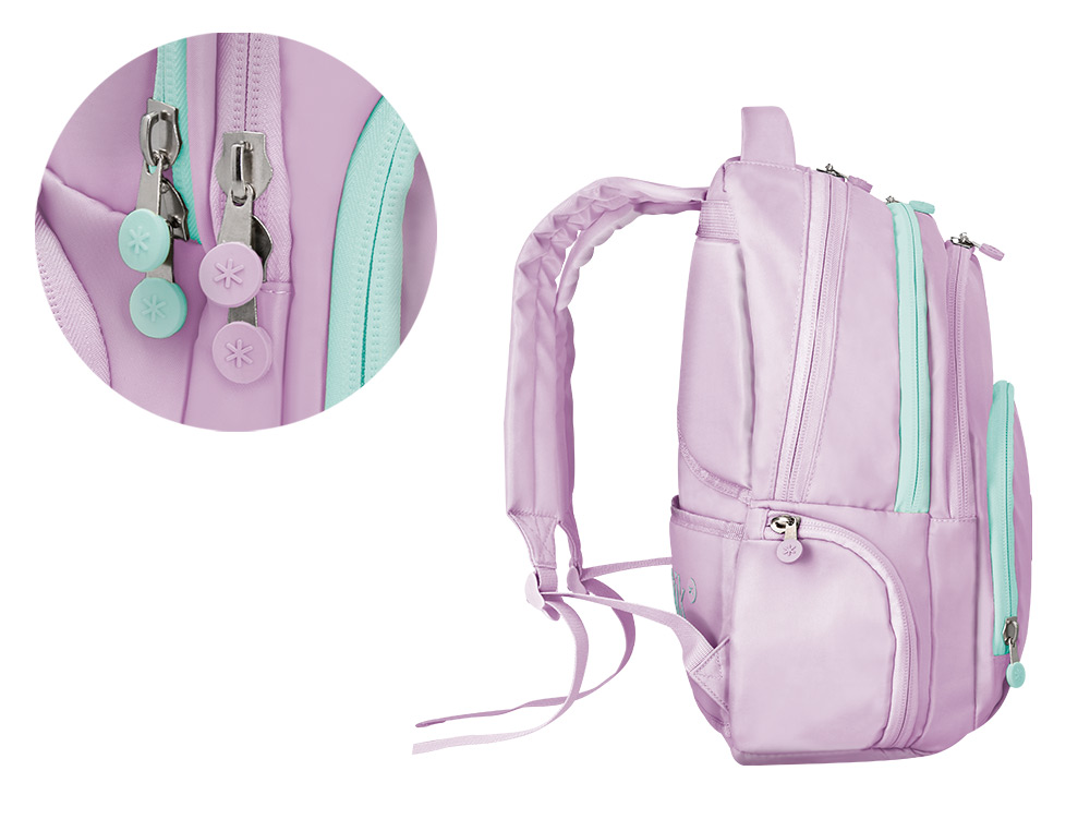 MOCHILA ANTARTIK MULTIBOLSO 19L COMPARTIMENTO PARA PORTATIL E TABLET COR ROXO 450X160X300 MM