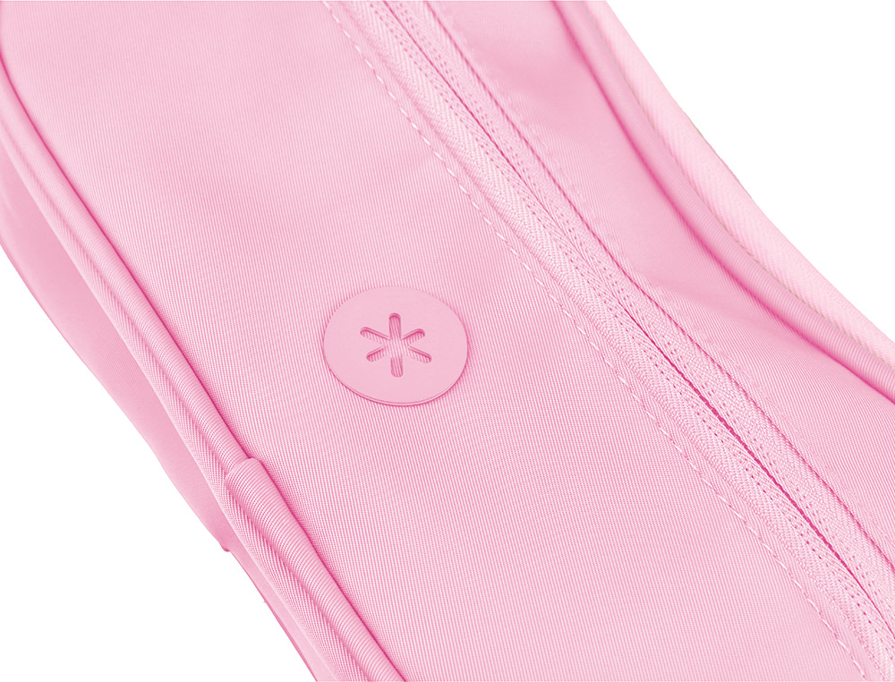 ESTOJO ESCOLAR ANTARTIK 3 COMPARTIMENTOS COMPLEMENTO DA MOCHILA COR ROSA 100X60X220 MM