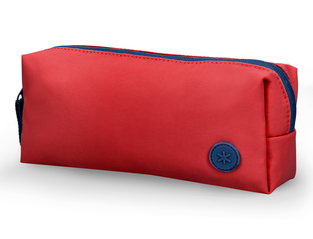 ESTOJO ESCOLAR ANTARTIK 1 COMPARTIMENTO COMPLEMENTO DA MOCHILA TEENS COR GRANATE 80X55X210 MM