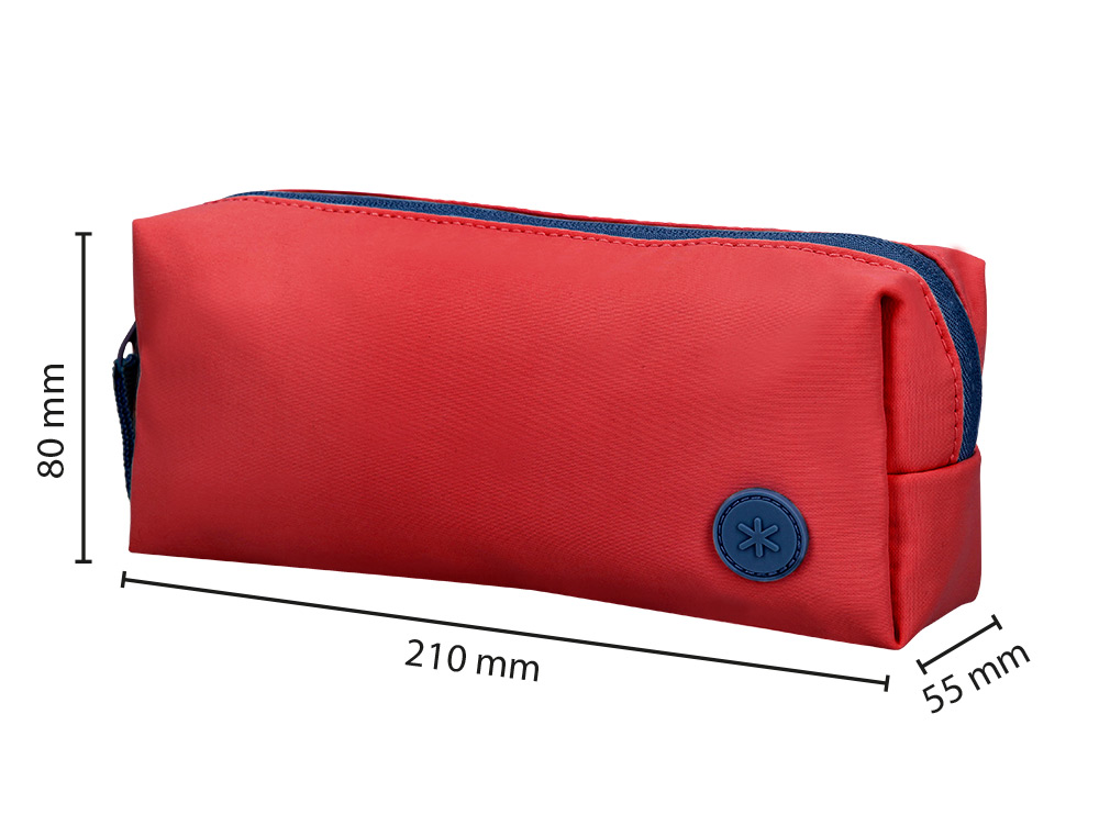 ESTOJO ESCOLAR ANTARTIK 1 COMPARTIMENTO COMPLEMENTO DA MOCHILA TEENS COR GRANATE 80X55X210 MM