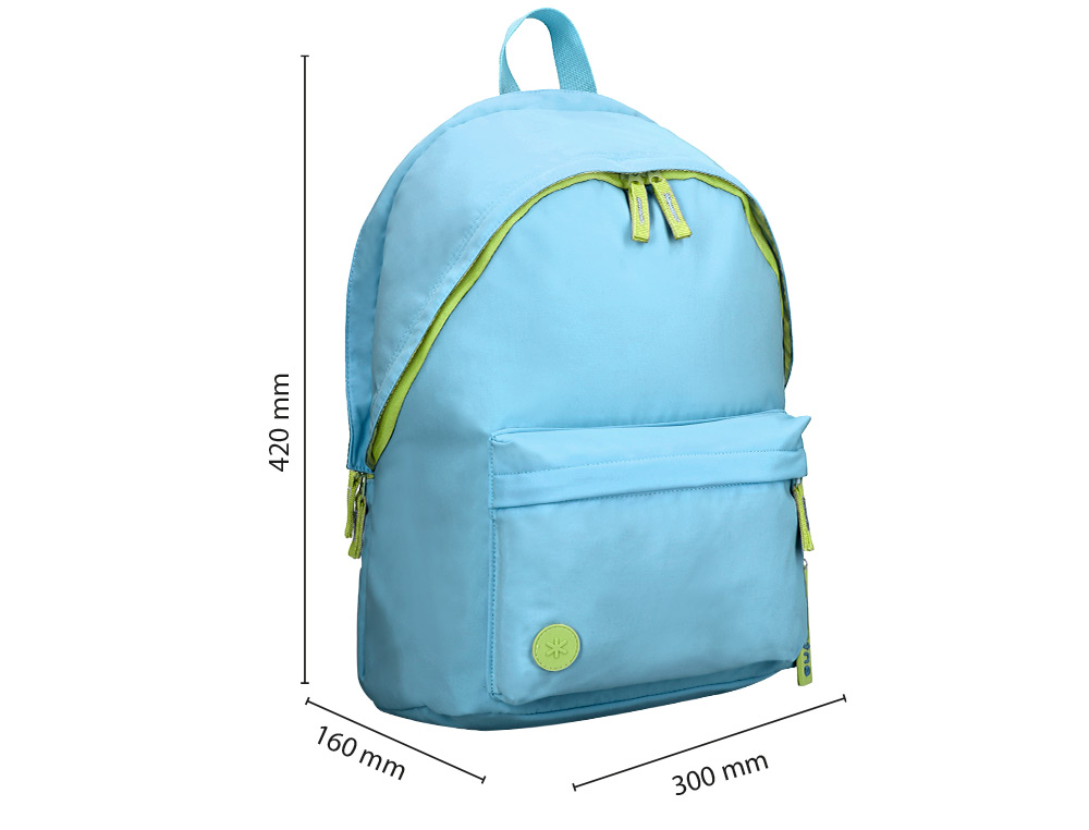 MOCHILA ANTARTIK TEENS 20L COMPARTIMENTO PARA PORTATIL COR TURQUESA 420X160X300 MM