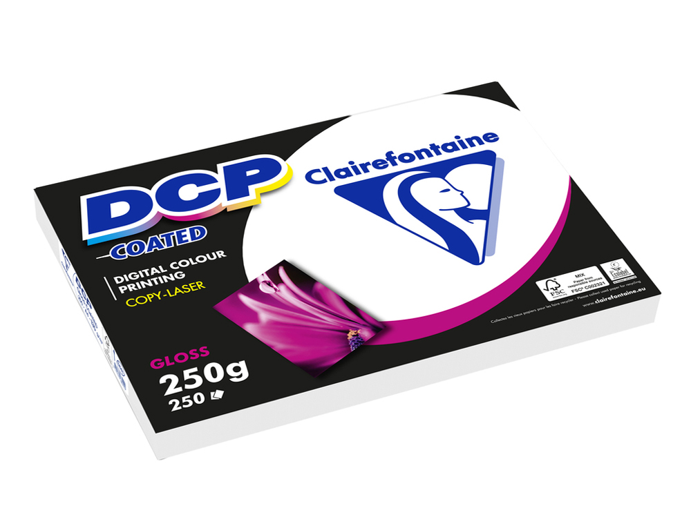 PAPEL FOTOCOPIA COLOR DCP COATED GLOSSY DIN A4 250 GR EMBALAGEM 250 FOLHAS