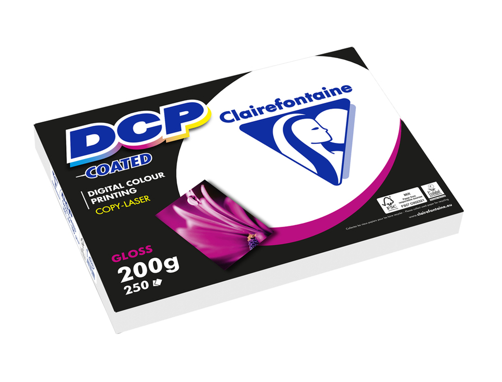 PAPEL FOTOCOPIA COLOR DCP COATED GLOSSY DIN A3 200 GR EMBALAGEM 250 FOLHAS