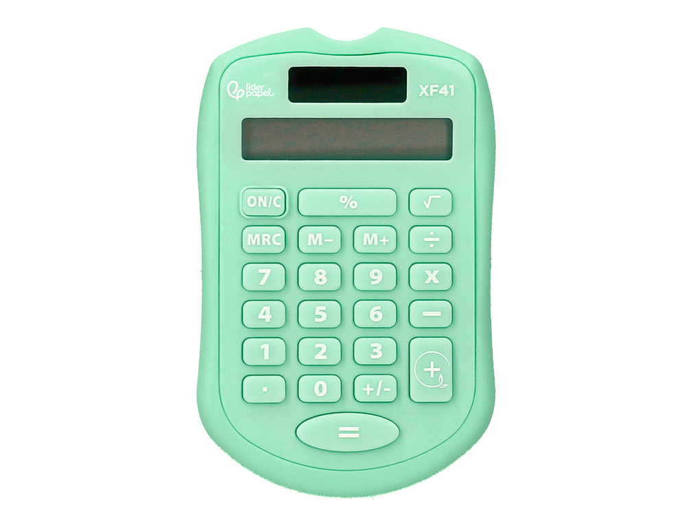 CALCULADORA LIDERPAPEL DE BOLSO XF42 8 DIGITOS SOLAR E PIHAS COR VERDE 94X59,5X10,5MM