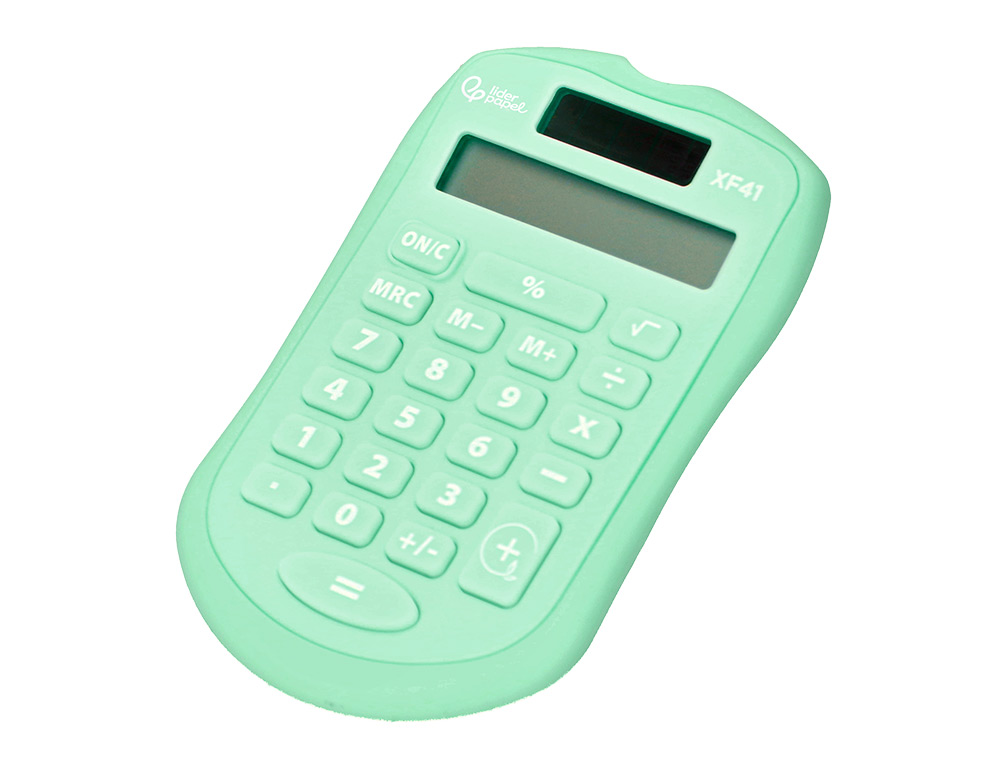 CALCULADORA LIDERPAPEL DE BOLSO XF42 8 DIGITOS SOLAR E PIHAS COR VERDE 94X59,5X10,5MM
