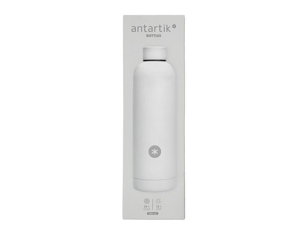 GARRAFA ANTARTIK ISOTERMICA ACO INOXIDAVEL LIVRE DE BPA COR BRANCO 750 ML