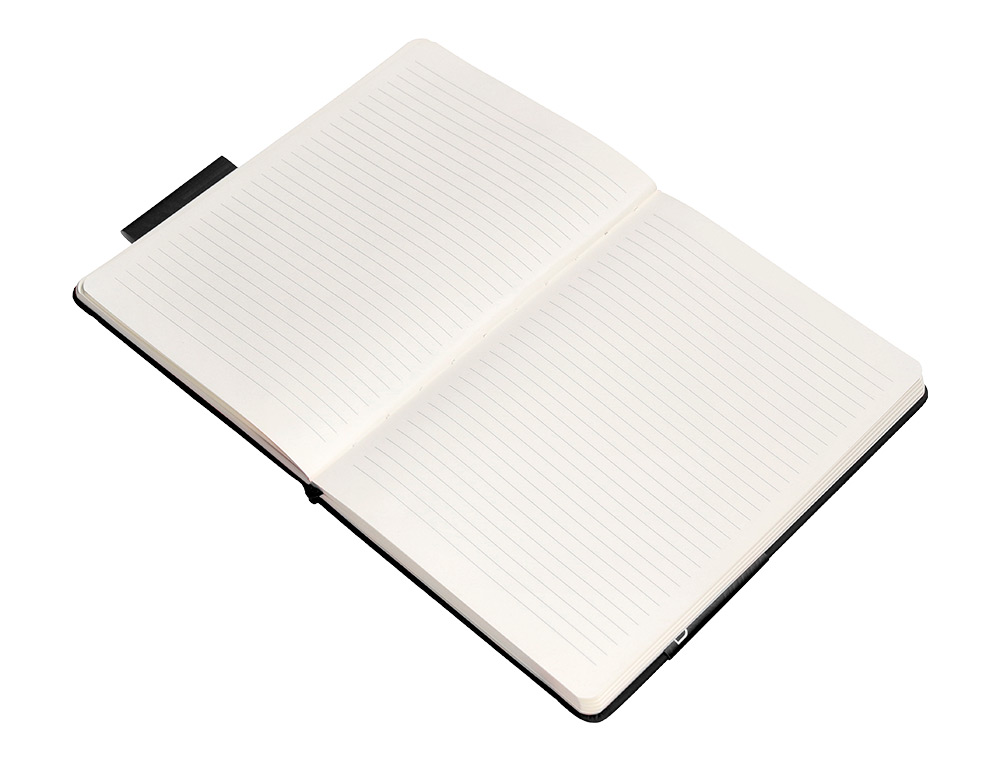 CADERNO COM ELASTICO ANTARTIK NOTES CAPA DURA A5 PAUTADO PRETO 100 FOLHAS 80 GR FSC