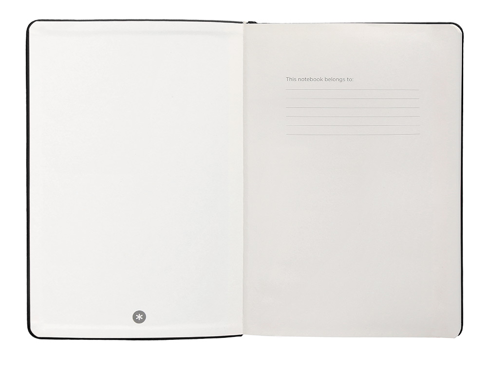 CADERNO COM ELASTICO ANTARTIK NOTES CAPA DURA A5 PAUTADO PRETO 100 FOLHAS 80 GR FSC