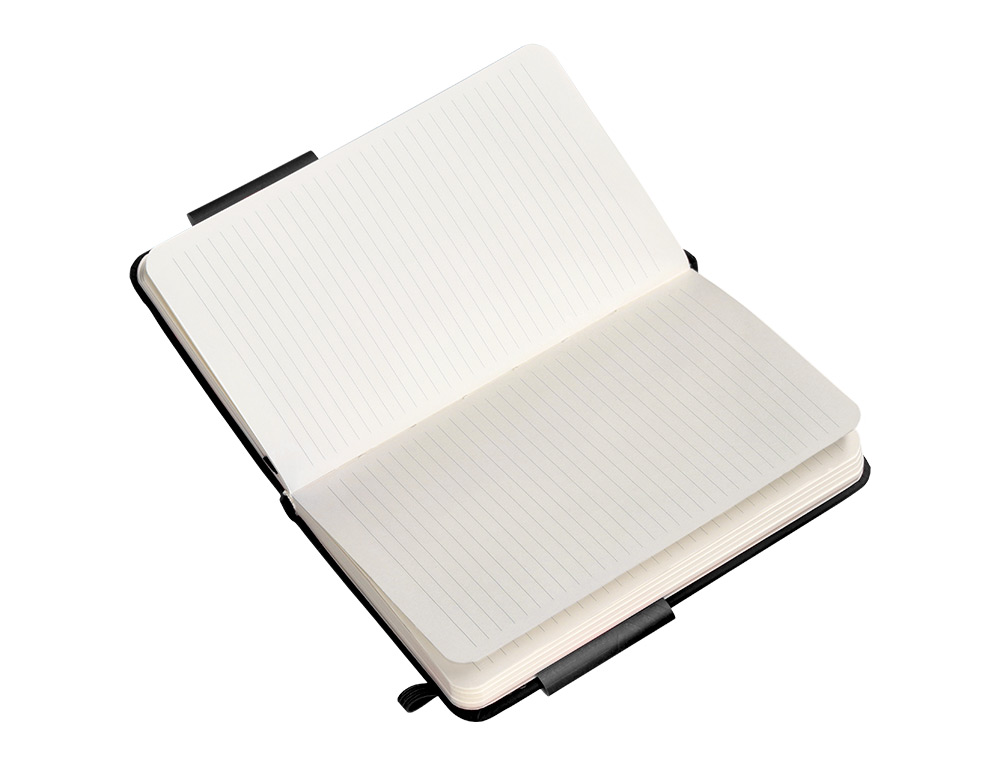 CADERNO COM ELASTICO ANTARTIK NOTES CAPA DURA A6 PAUTADO PRETO 100 FOLHAS 80 GR FSC