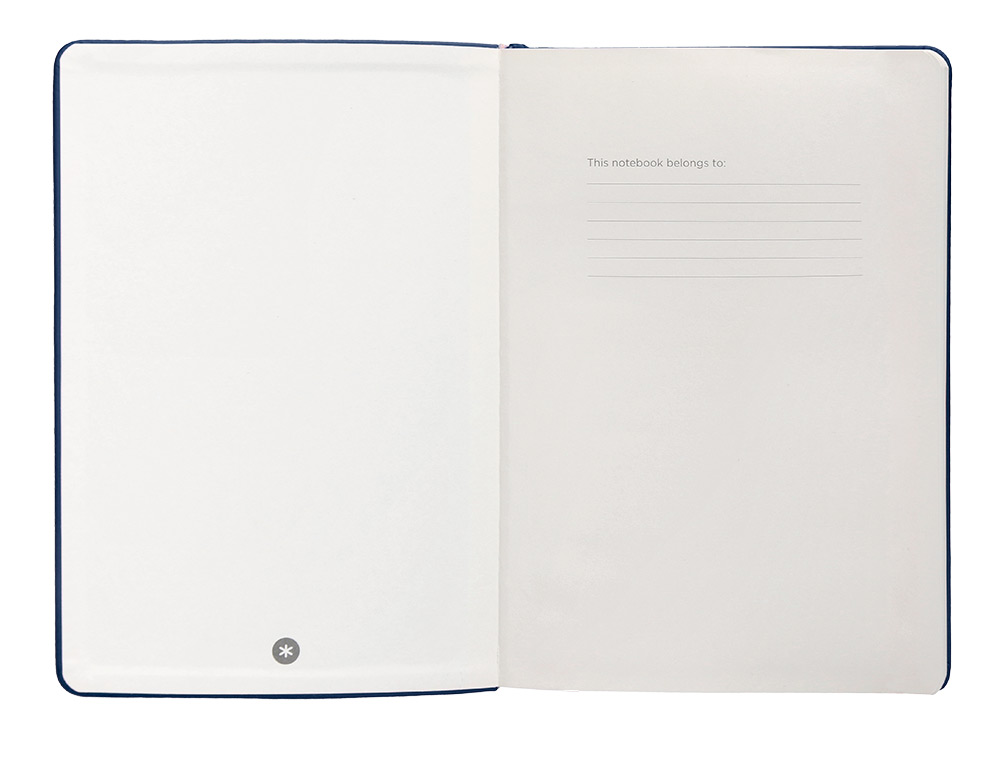 CADERNO COM ELASTICO ANTARTIK NOTES CAPA DURA A5 LISO AZUL MARINHO 100 FOLHAS 80 GR FSC