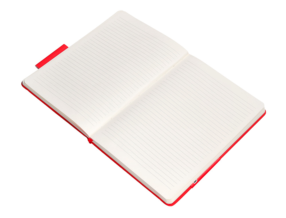 CADERNO COM ELASTICO ANTARTIK NOTES CAPA DURA A5 PAUTADO VERMELHO 100 FOLHAS 80 GR FSC