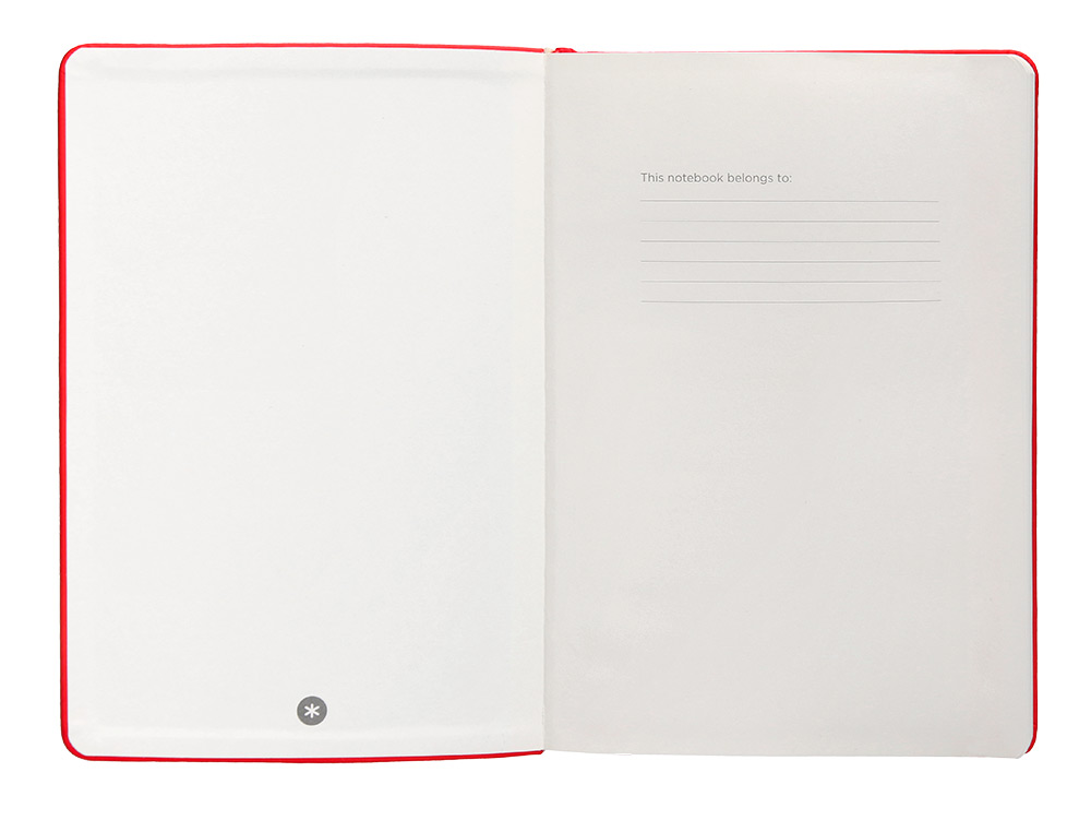 CADERNO COM ELASTICO ANTARTIK NOTES CAPA DURA A5 PAUTADO VERMELHO 100 FOLHAS 80 GR FSC