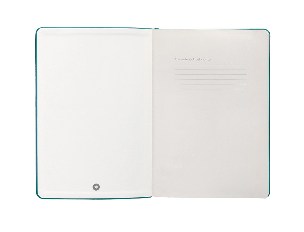 CADERNO COM ELASTICO ANTARTIK NOTES CAPA DURA A4 PAUTADO VERDE AGUA-MARINHA 100 FOLHAS 80 GR FSC