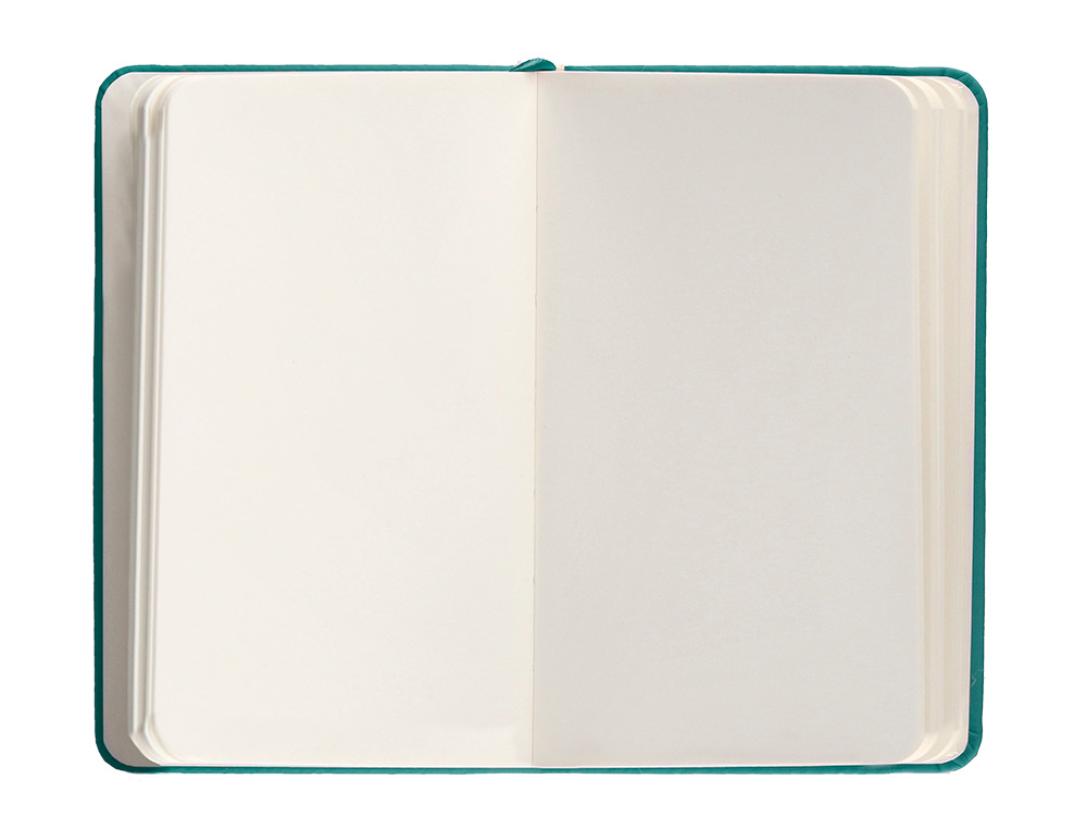 CADERNO COM ELASTICO ANTARTIK NOTES CAPA DURA A6 LISO VERDE AGUA-MARINHA 100 FOLHAS 80 GR FSC