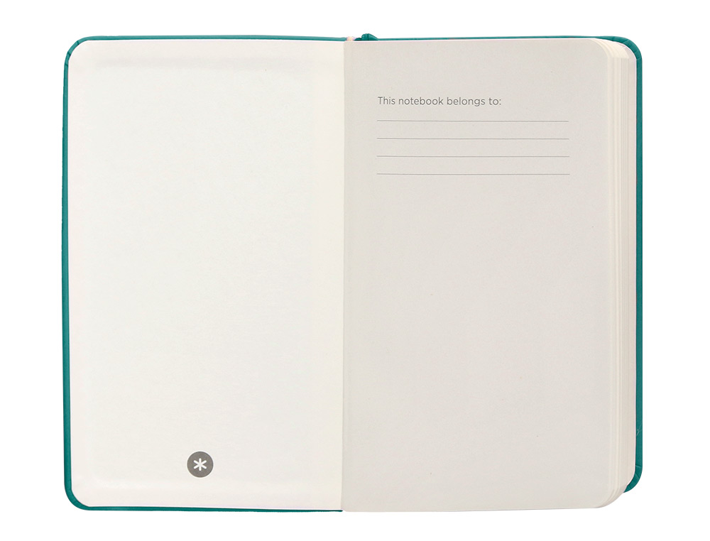 CADERNO COM ELASTICO ANTARTIK NOTES CAPA DURA A6 LISO VERDE AGUA-MARINHA 100 FOLHAS 80 GR FSC