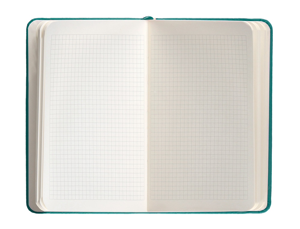 CADERNO COM ELASTICO ANTARTIK NOTES CAPA DURA A6 QUADRICULADO VERDE AGUA-MARINHA 100 FOLHAS 80 GR FSC