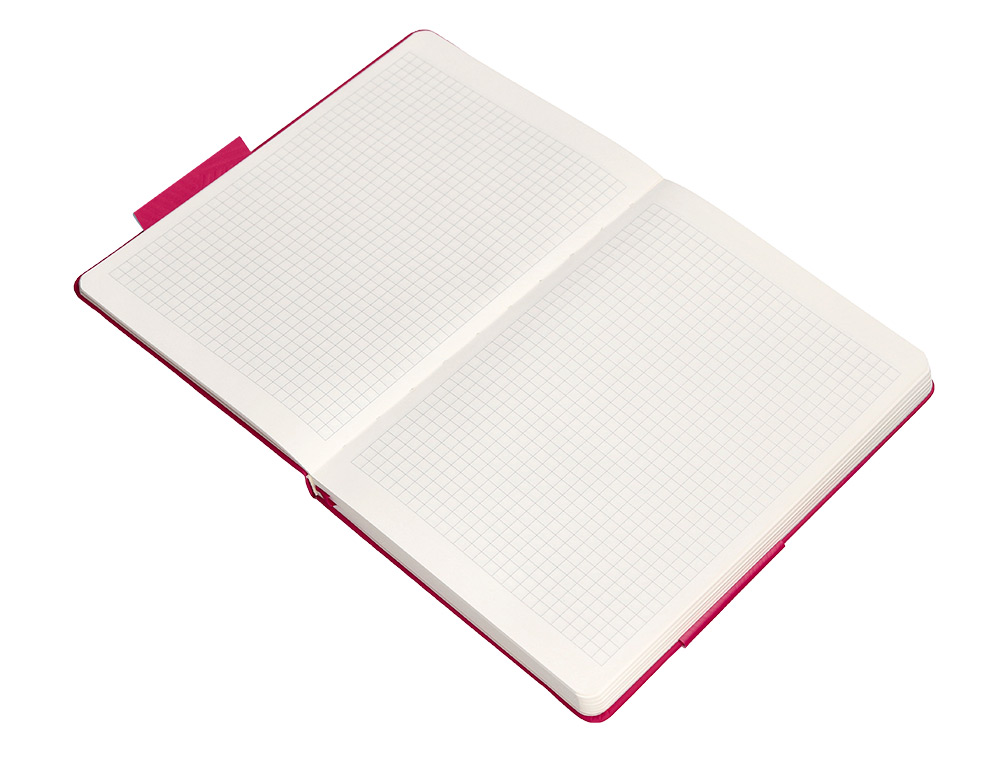 CADERNO COM ELASTICO ANTARTIK NOTES CAPA DURA A5 QUADRICULADO FUCSIA 100 FOLHAS 80 GR FSC