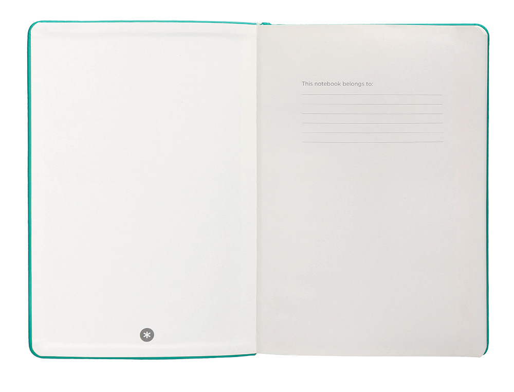 CADERNO COM ELASTICO ANTARTIK NOTES CAPA DURA A5 LISO TURQUESA 100 FOLHAS 80 GR FSC