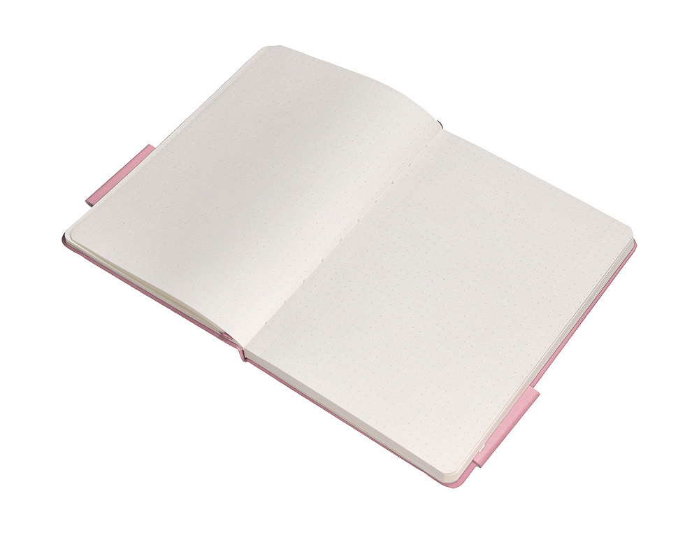CADERNO COM ELASTICO ANTARTIK NOTES CAPA DURA A4 PONTILHADO ROSA PASTEL 100 FOLHAS 80 GR FSC