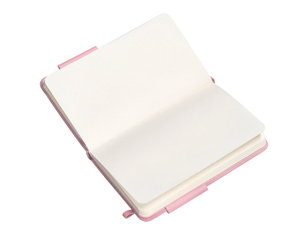 CADERNO COM ELASTICO ANTARTIK NOTES CAPA DURA A6 LISO ROSA PASTEL 100 FOLHAS 80 GR FSC