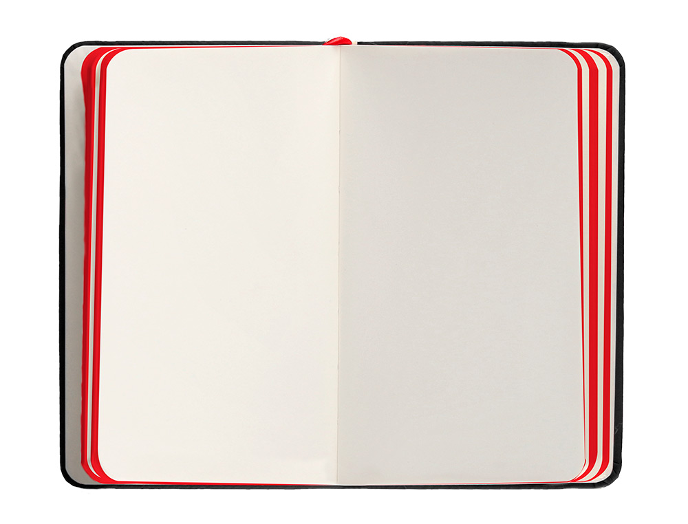 CADERNO COM ELASTICO ANTARTIK NOTES CAPA DURA A6 LISO PRETO E VERMELHO 100 FOLHAS 80 GR FSC