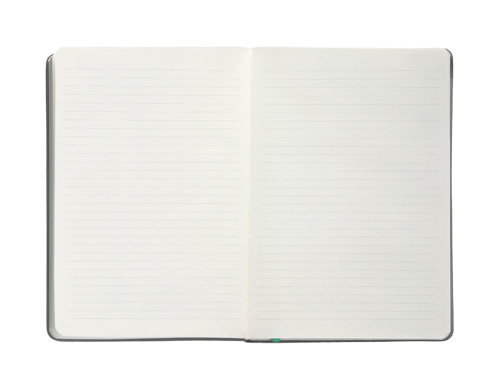 CADERNO COM ELASTICO ANTARTIK NOTES CAPA DURA A4 PAUTADO CINZA E TURQUESA 100 FOLHAS 80 GR FSC