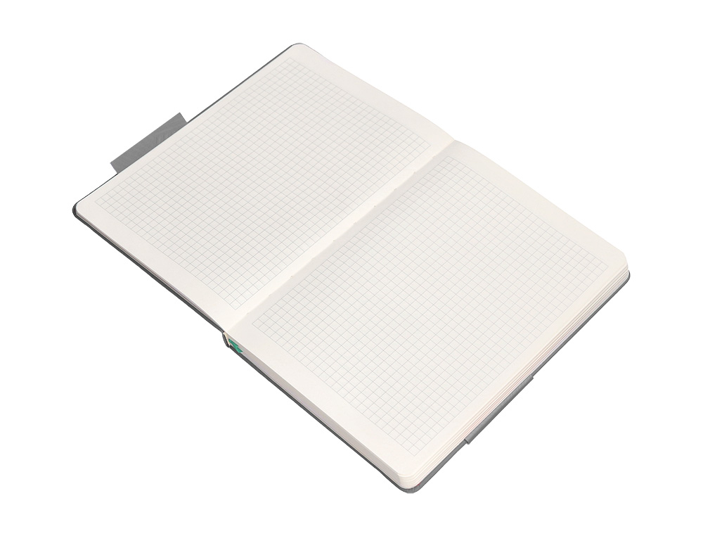 CADERNO COM ELASTICO ANTARTIK NOTES CAPA DURA A4 QUADRICULADO CINZA E TURQUESA 100 FOLHAS 80 GR FSC