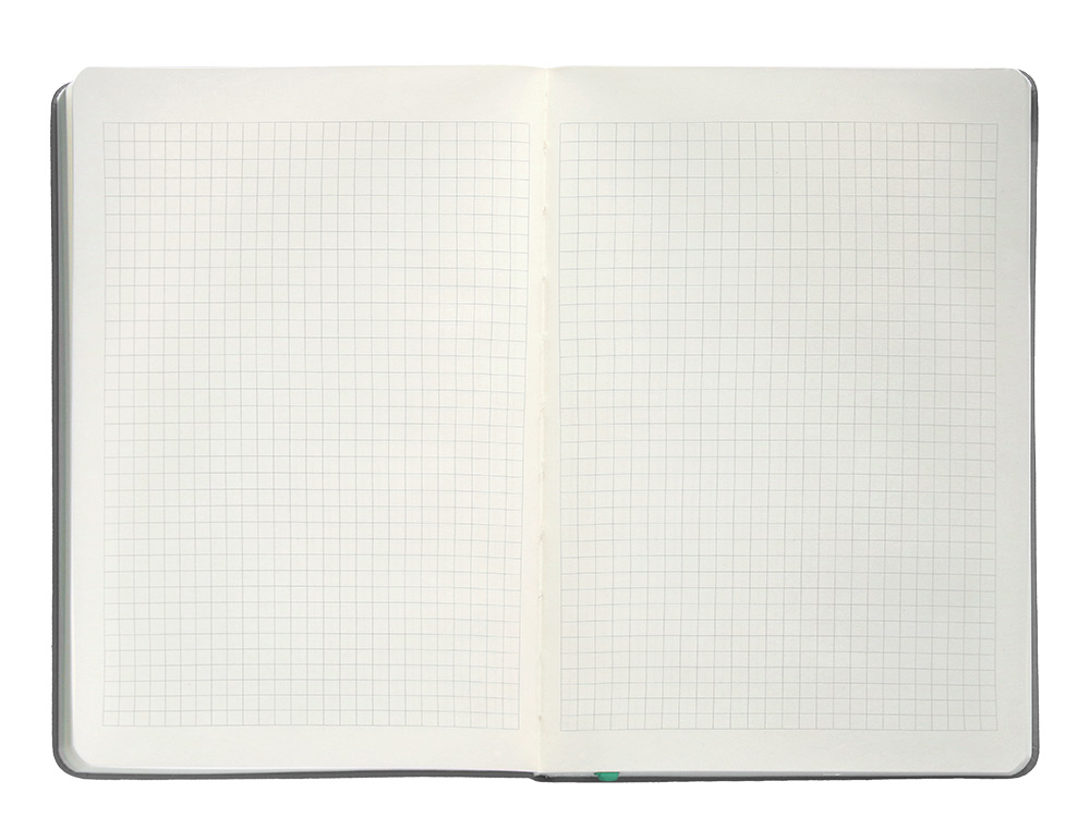 CADERNO COM ELASTICO ANTARTIK NOTES CAPA DURA A5 QUADRICULADO CINZA E TURQUESA 100 FOLHAS 80 GR FSC