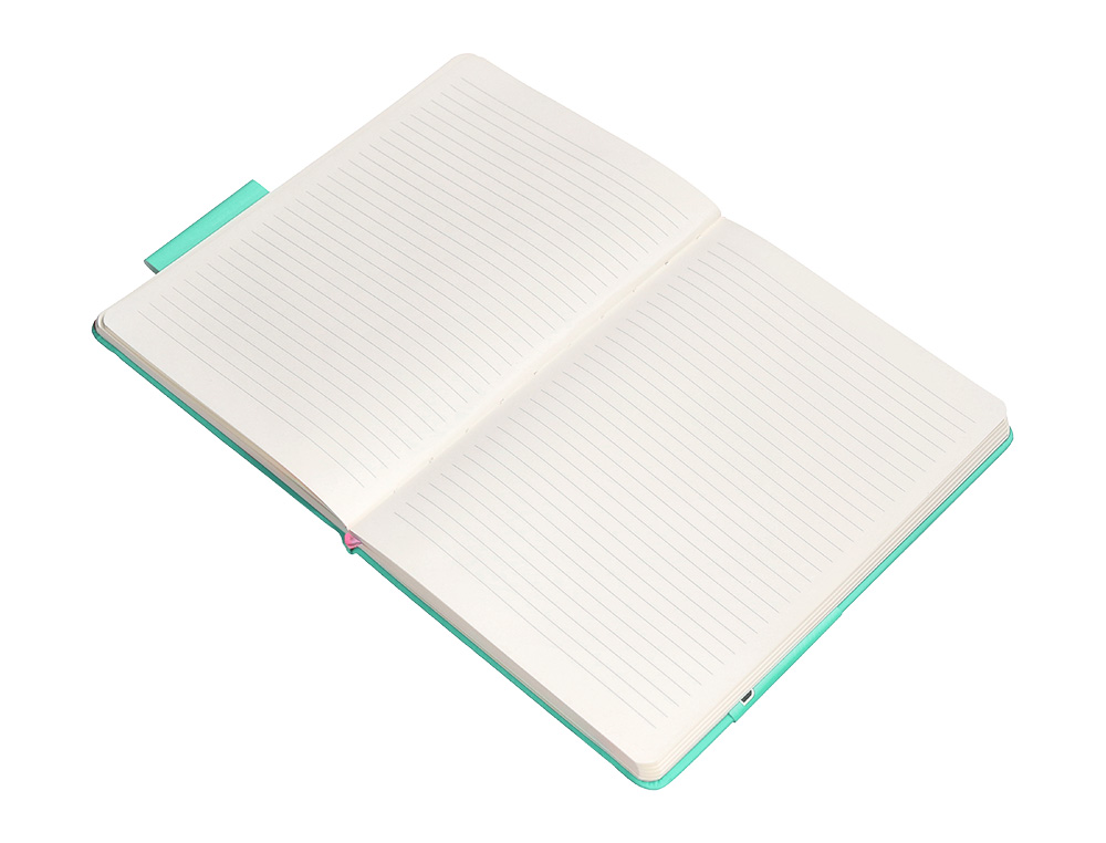 CADERNO COM ELASTICO ANTARTIK NOTES CAPA DURA A4 PAUTADO ROSA E TURQUESA 100 FOLHAS 80 GR FSC