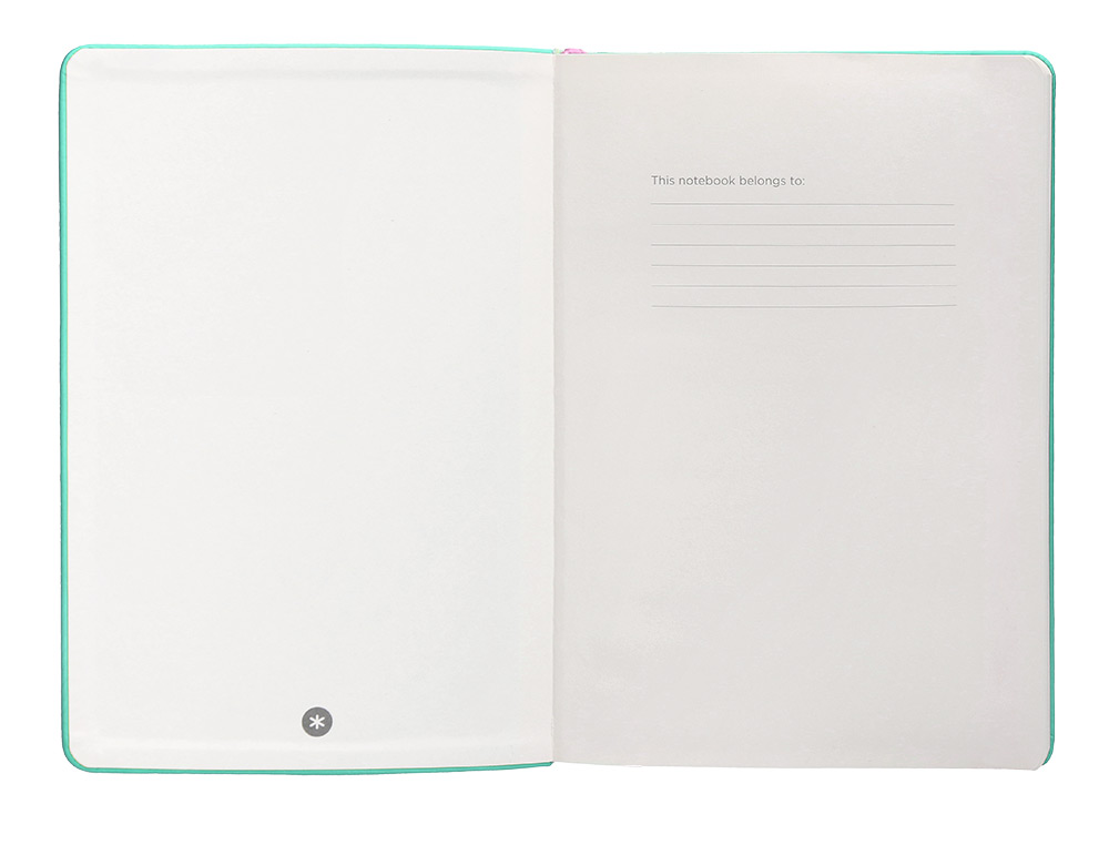 CADERNO COM ELASTICO ANTARTIK NOTES CAPA DURA A5 PONTILHADO ROSA E TURQUESA 100 FOLHAS 80 GR FSC
