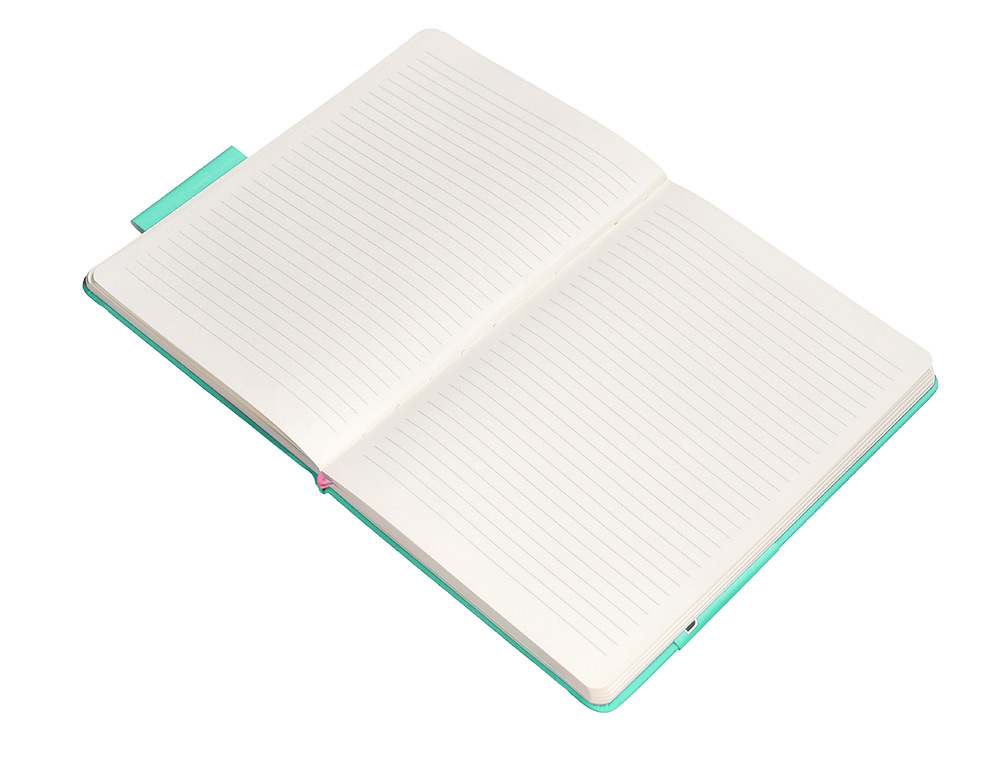 CADERNO COM ELASTICO ANTARTIK NOTES CAPA DURA A5 QUADRICULADO ROSA E TURQUESA 100 FOLHAS 80 GR FSC
