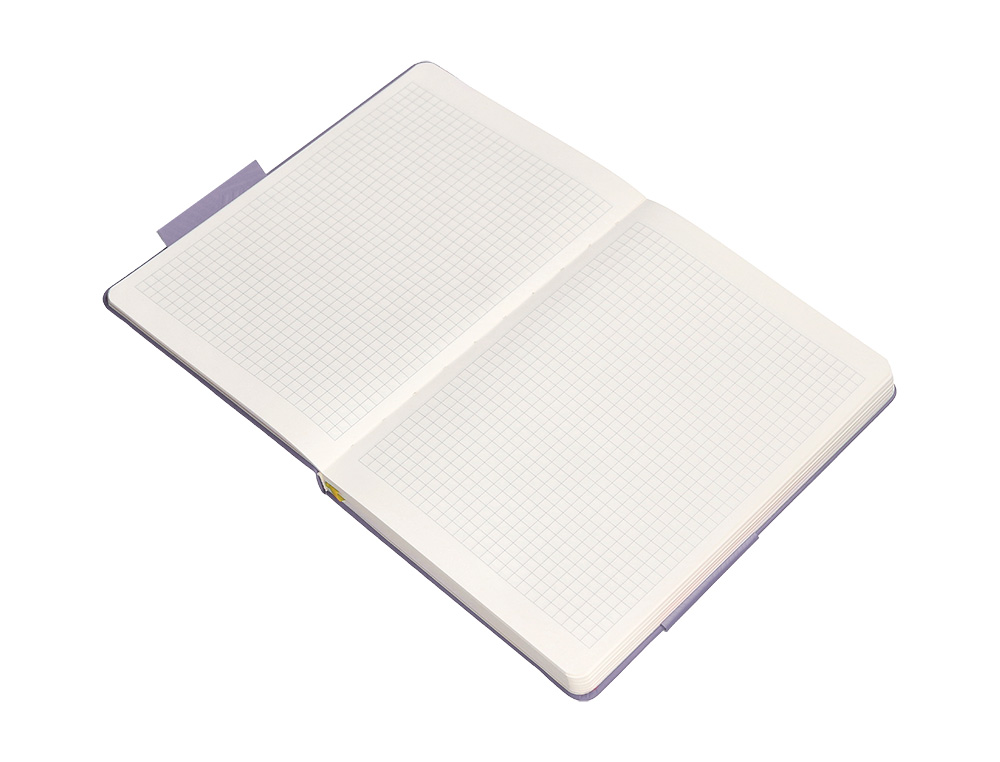 CADERNO COM ELASTICO ANTARTIK NOTES CAPA DURA A4 QUADRICULADO ROXO E AMARELO 100 FOLHAS 80 GR FSC