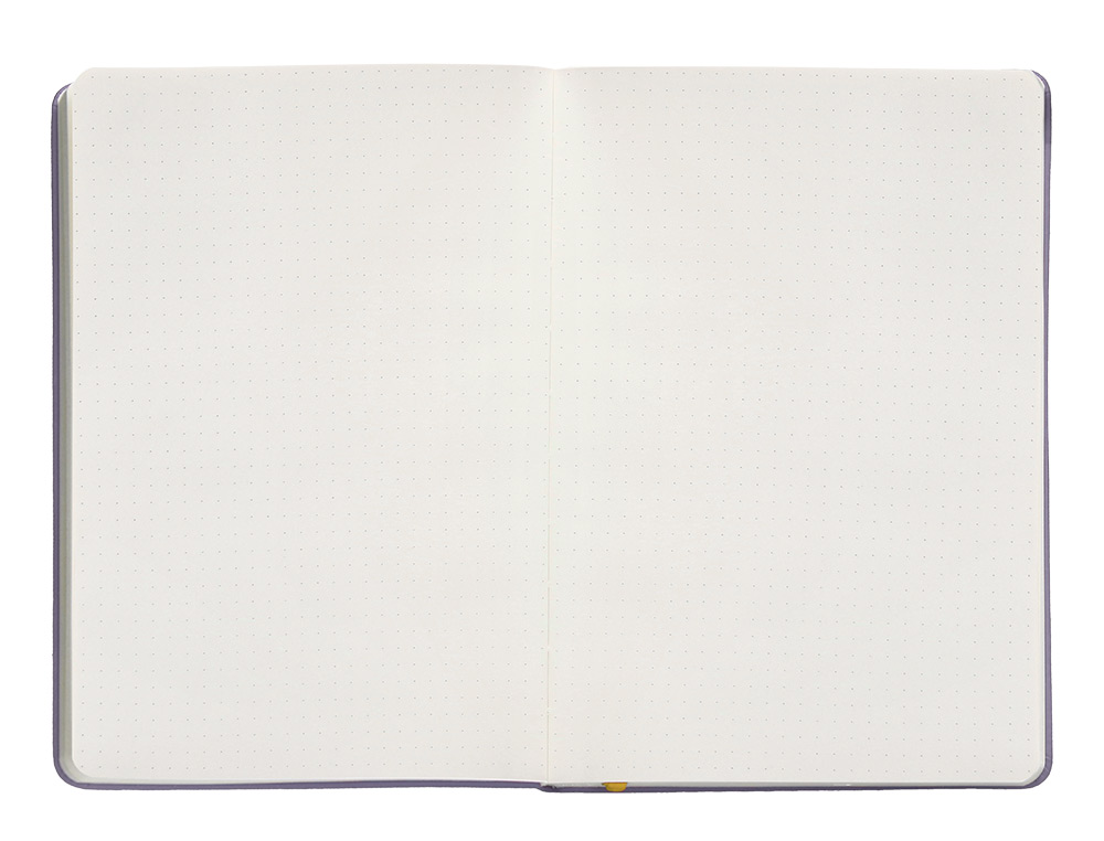 CADERNO COM ELASTICO ANTARTIK NOTES CAPA DURA A5 PONTILHADO ROXO E AMARELO 100 FOLHAS 80 GR FSC