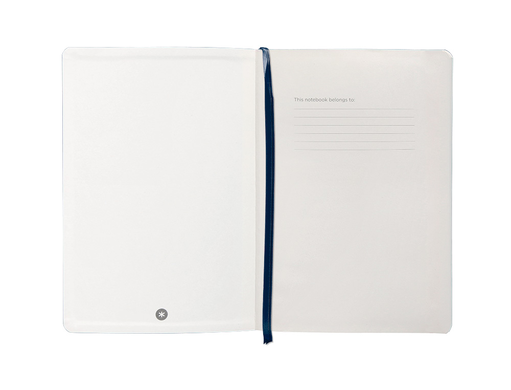 CADERNO COM ELASTICO ANTARTIK NOTES CAPA MOLE A5 PAUTADO AZUL MARINHO 80 FOLHAS 80 GR FSC