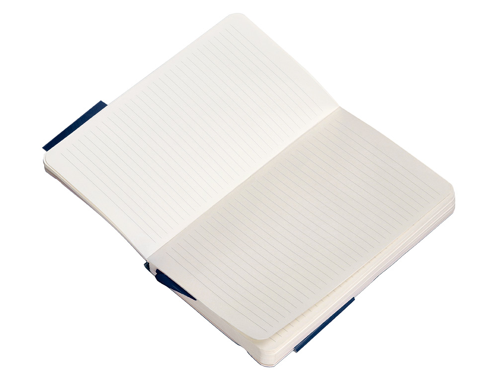 CADERNO COM ELASTICO ANTARTIK NOTES CAPA MOLE A6 PAUTADO AZUL MARINHO 100 FOLHAS 80 GR FSC