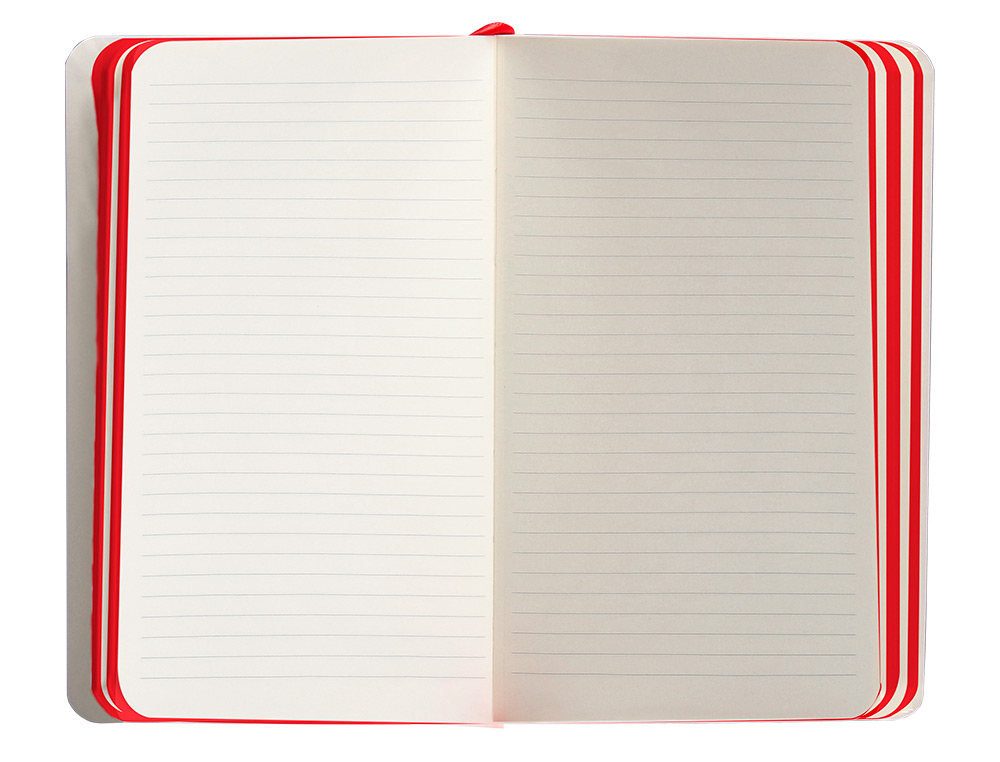 CADERNO COM ELASTICO ANTARTIK NOTES CAPA MOLE A6 PAUTADO PRETO E VERMELHO 100 FOLHAS 80 GR FSC