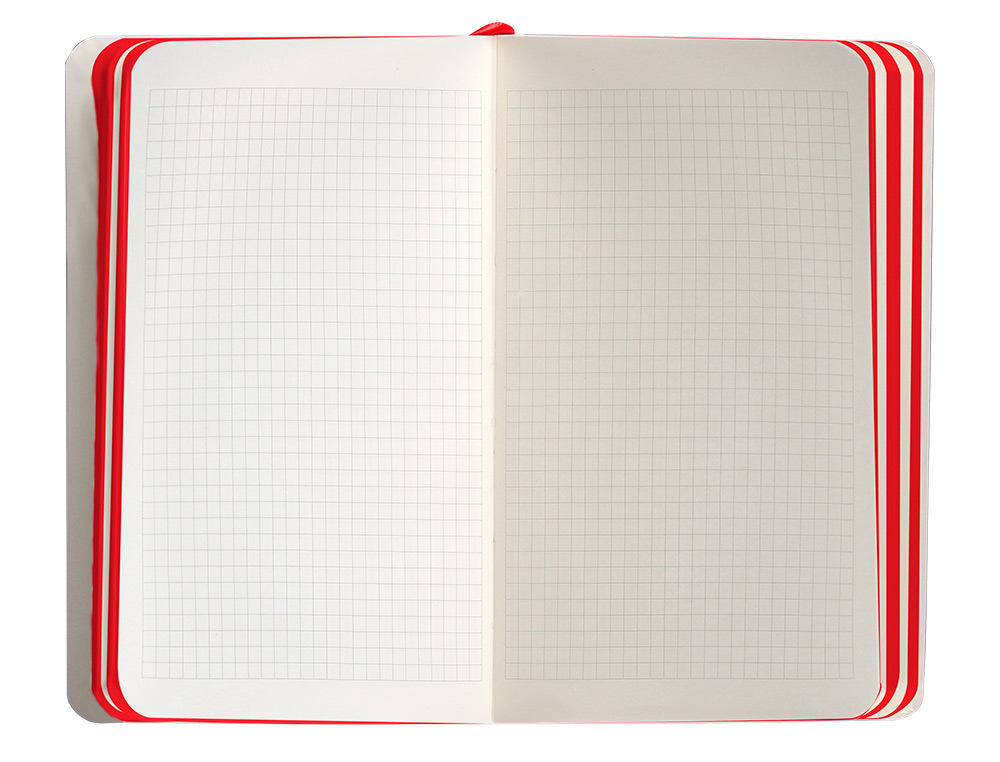 CADERNO COM ELASTICO ANTARTIK NOTES CAPA MOLE A6 QUADRICULADO PRETO E VERMELHO 100 FOLHAS 80 GR FSC