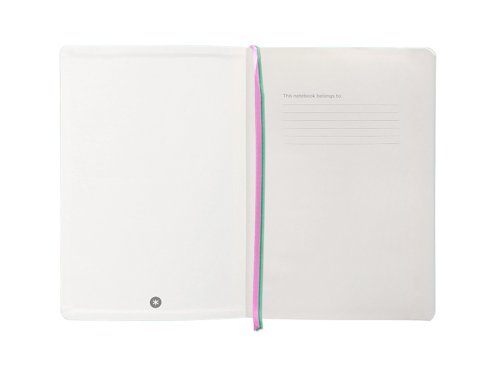 CADERNO COM ELASTICO ANTARTIK NOTES CAPA MOLE A5 LISO ROSA E TURQUESA 80 FOLHAS 80 GR FSC