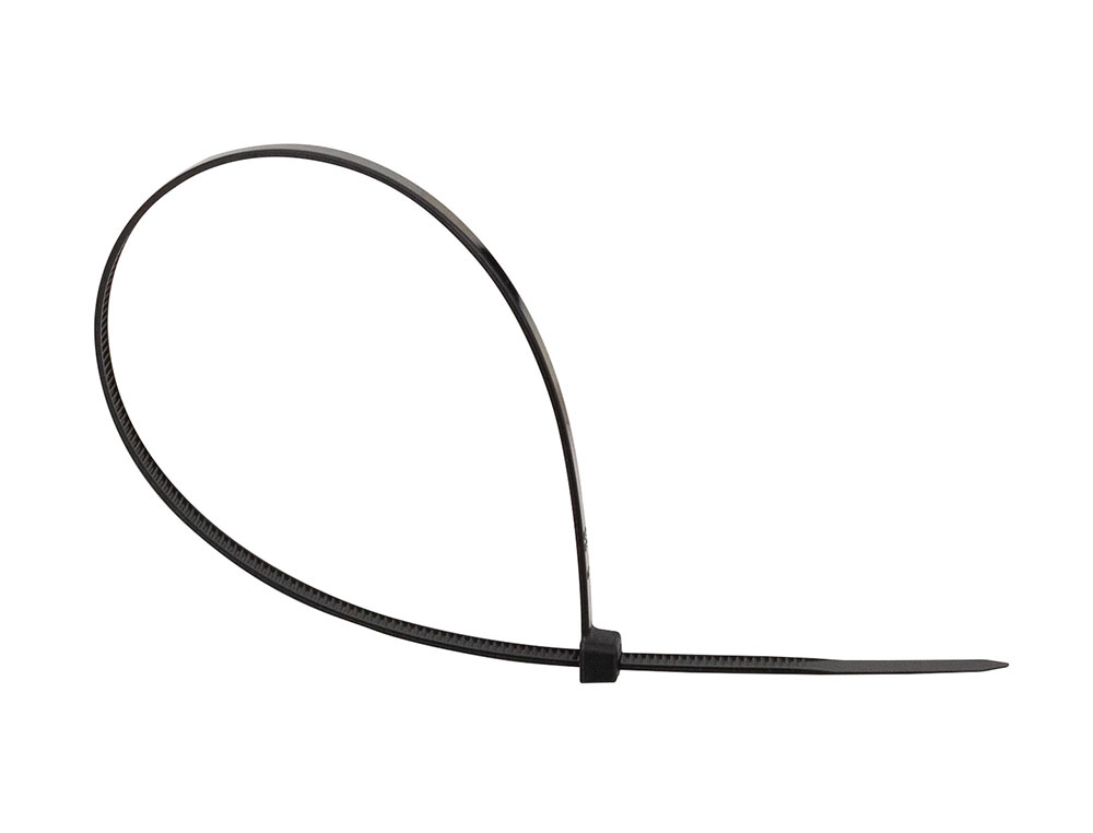 ABRACADEIRA Q-CONNECT COR PRETO 300X4,8 MM BOLSA DE 100 UNIDADES