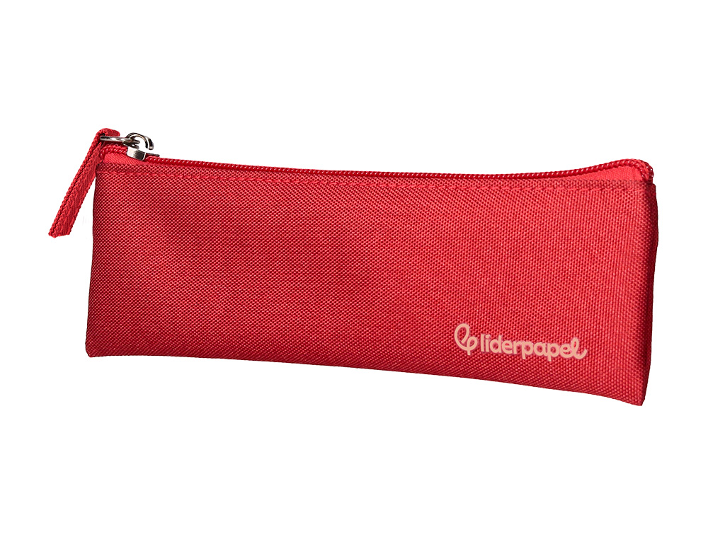 ESTOJO ESCOLAR LIDERPAPEL PLANO ESTREITO UM FECHO 200X60 MM VERMELHO