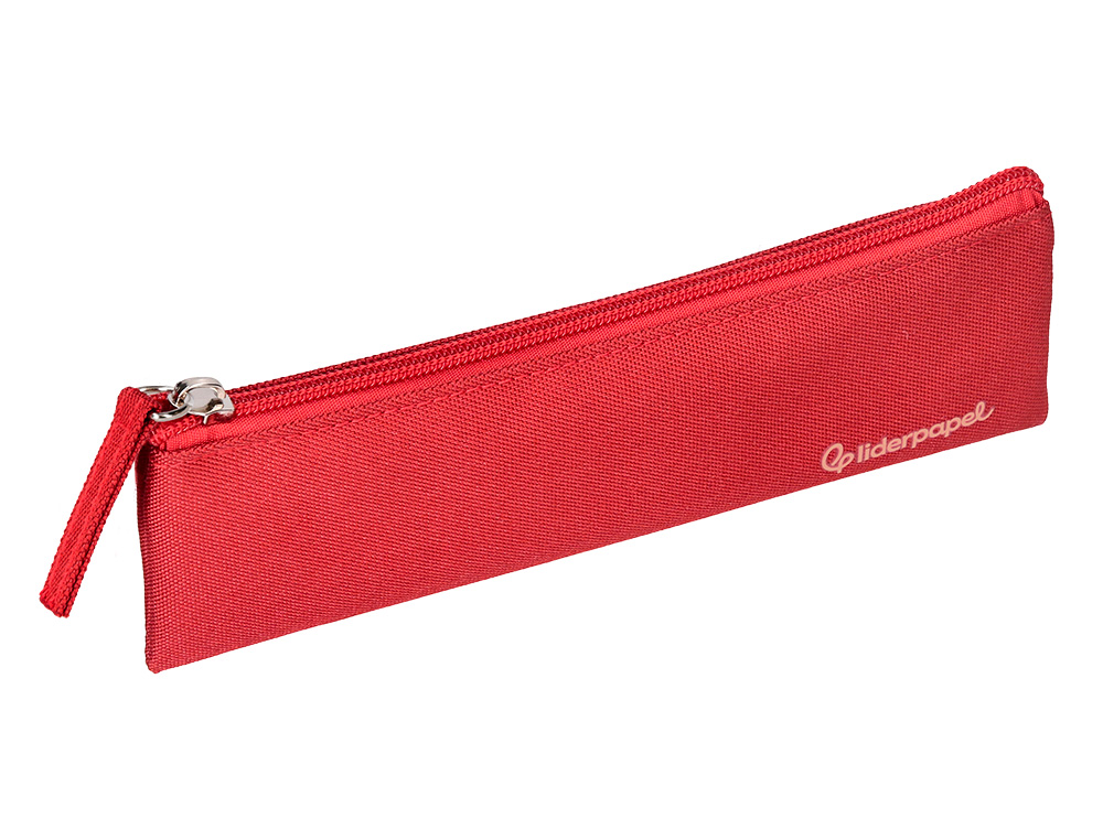 ESTOJO ESCOLAR LIDERPAPEL PLANO ESTREITO UM FECHO 200X60 MM VERMELHO