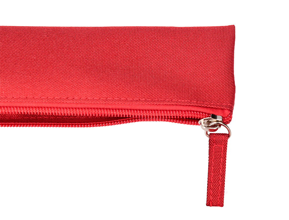 ESTOJO ESCOLAR LIDERPAPEL PLANO ESTREITO UM FECHO 200X60 MM VERMELHO