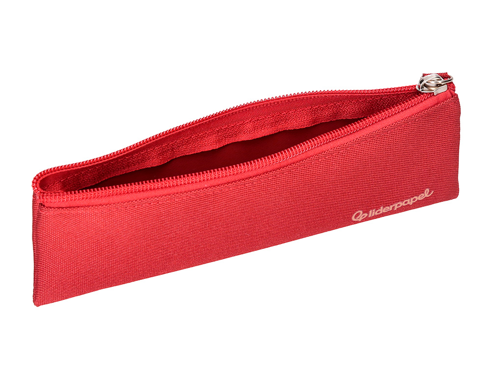 ESTOJO ESCOLAR LIDERPAPEL PLANO ESTREITO UM FECHO 200X60 MM VERMELHO
