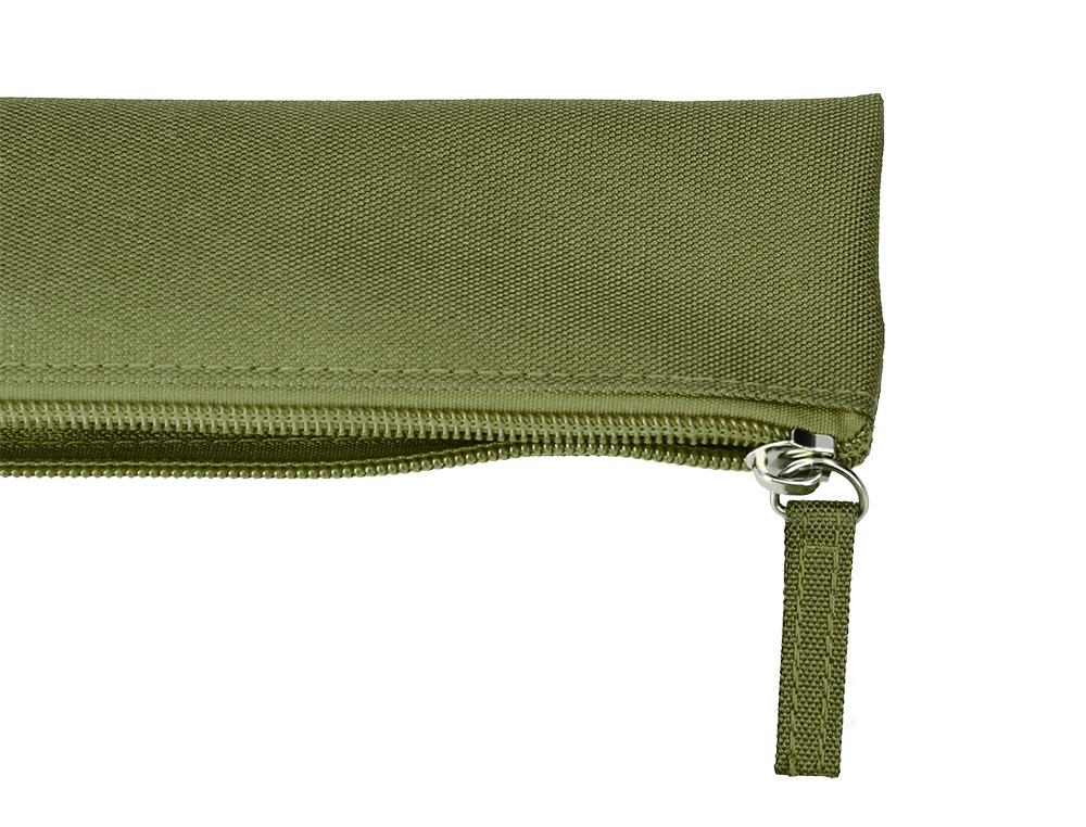ESTOJO ESCOLAR LIDERPAPEL PLANO ESTREITO UM FECHO 200X60 MM VERDE MILITAR