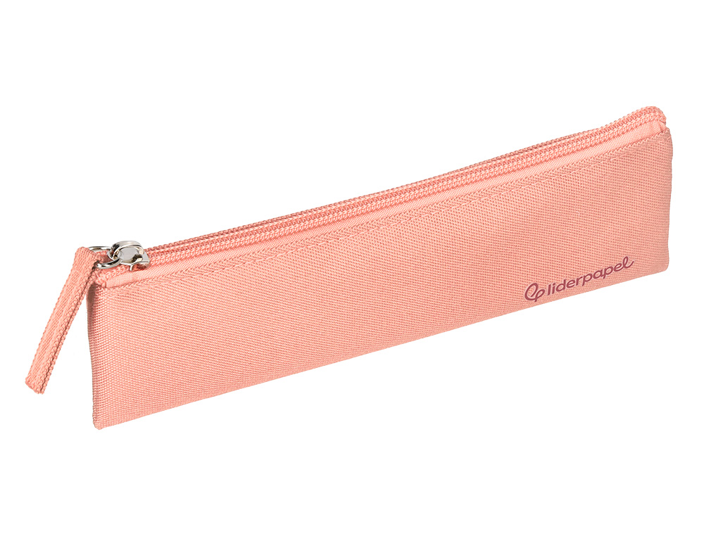 ESTOJO ESCOLAR LIDERPAPEL PLANO ESTREITO UM FECHO 200X60 MM ROSA