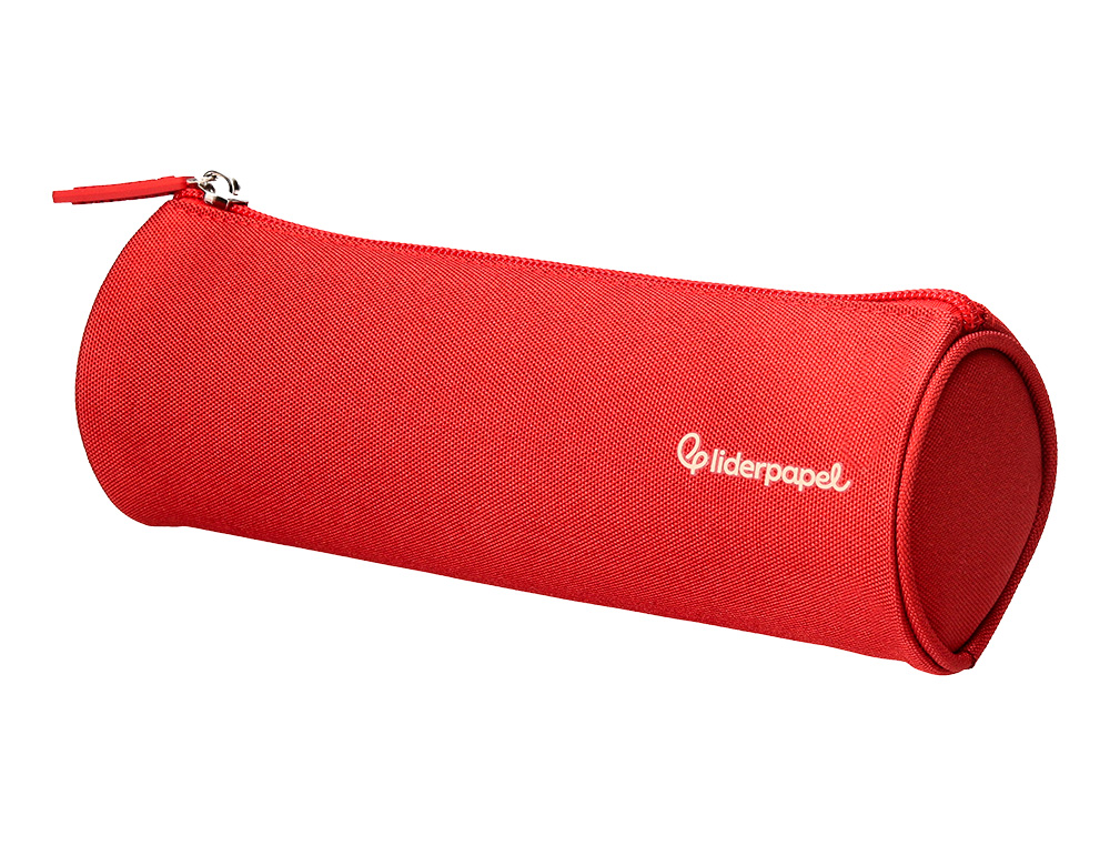 ESTOJO ESCOLAR LIDERPAPEL CILINDRICO LARGO 210X70 MM VERMELHO