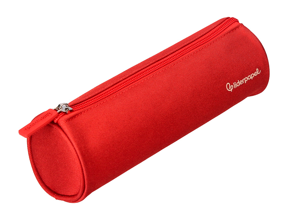 ESTOJO ESCOLAR LIDERPAPEL CILINDRICO LARGO 210X70 MM VERMELHO