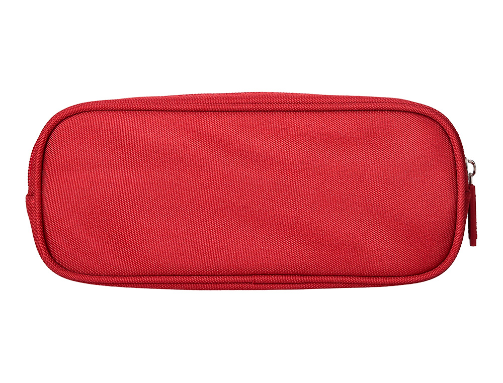 ESTOJO ESCOLAR LIDERPAPEL OVALADO 2 FECHOS COM BOLSO FRONTAL 210X90 MM VERMELHO