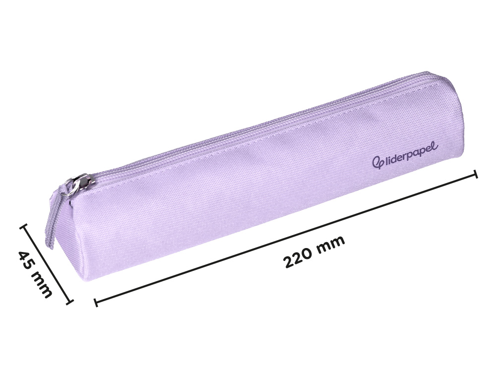ESTOJO ESCOLAR LIDERPAPEL CILINDRICO ESTREITO 220X45 MM LILAS